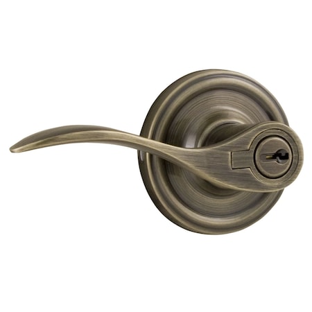 Weslock Left HBordeau Entry Lock ADJ Latch Full Lip Strike Antique Brass L0640UAUASL23